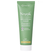 Laden Sie das Bild in den Galerie-Viewer, Niyok flouridfreie Zahnpasta - vegane Zahnpasta mit Pfefferminz und Zitronen Geschmack