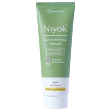 Laden Sie das Bild in den Galerie-Viewer, Niyok Zahncreme mit Fluorid - vegane Zahnpasta mit Pfefferminz und Zitronen Geschmack