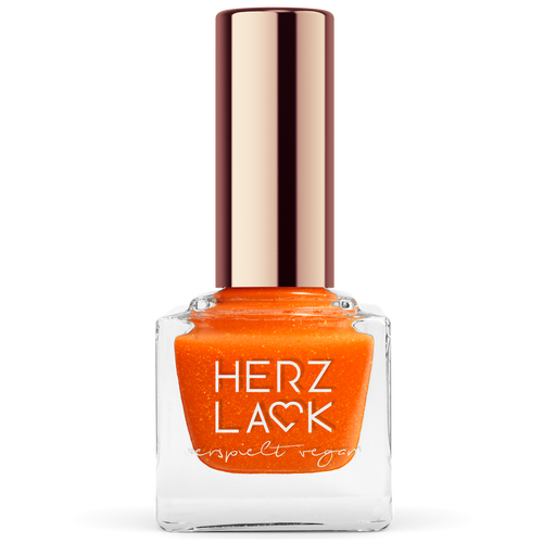 Orangener 15-free Nagellack aus Deutschland. Mucho Mango von Herzlack