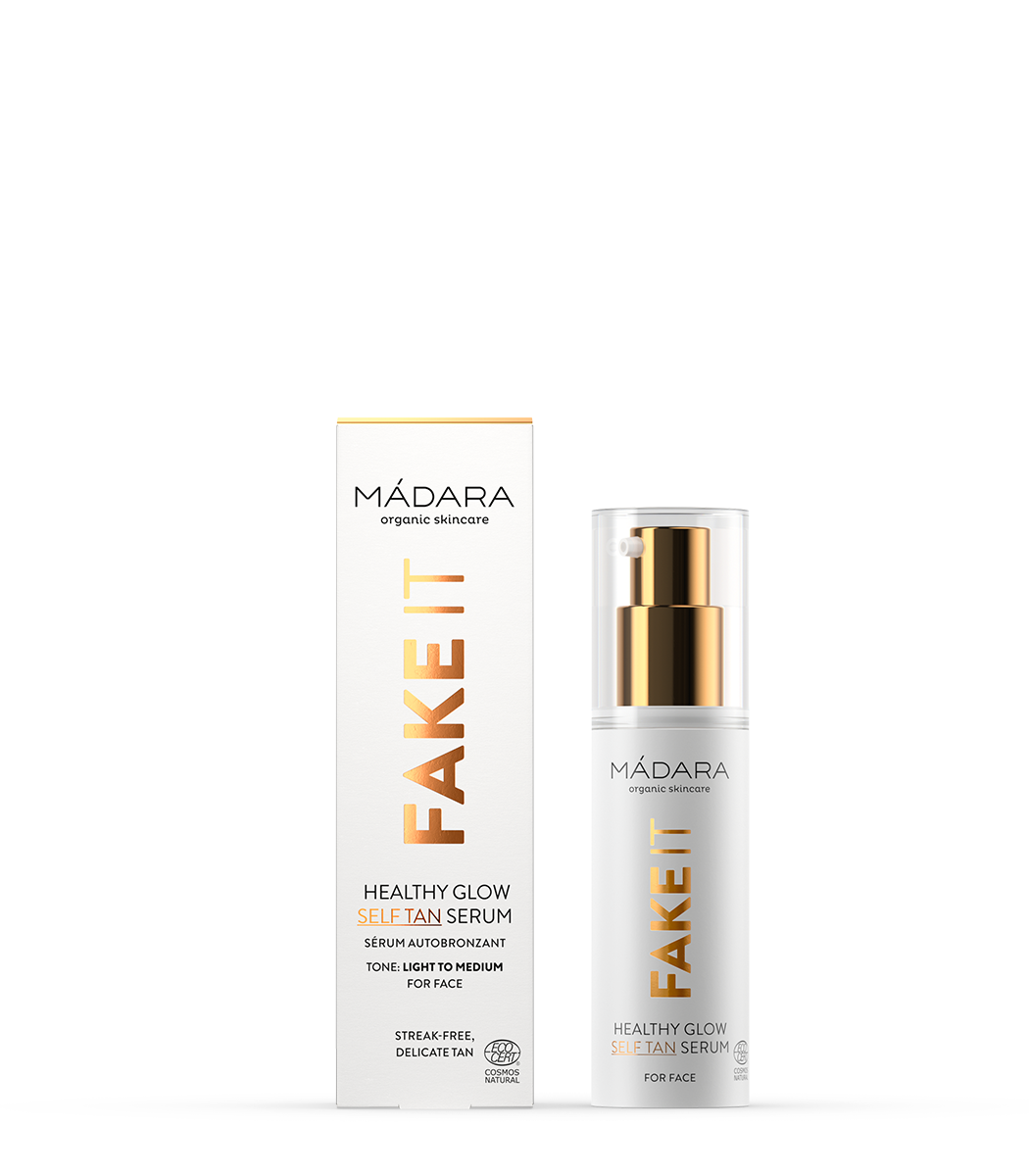 Mádara Fake It Healthy Glow Selbstbräunendes Serum für das Gesicht - Naturkosmetik auf beautynauten.com